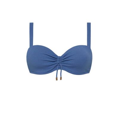 Beachlife strapless bandeau bikinitop blauw Beachlife strapless bandeau bikinitop blauw