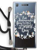 Diamonds: Sony Xperia XZ1 Transparant Hoesje met koord