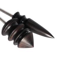 Leer gereedschap rand elektrisch polijsten Slicker platte puntige kop sandelhout leder ambachtelijke DIY tools Tip Burnisher (set (met S L))