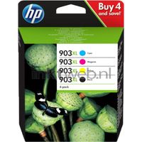 HP 903XL inktcartridge 4 stuk(s) Origineel Hoog (XL) rendement Zwart, Cyaan, Magenta, Geel - thumbnail