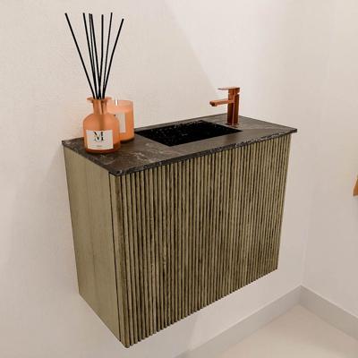 Toiletmeubel Mondiaz Joya Dlux | 50 cm | Meubelkleur Dusk | Faye wastafel Lava Wasbak Rechts | 1 kraangat