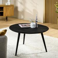 BASE Ronde Salontafel Fabrizio Mangohout, 75cm - Zwart