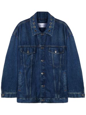 Off-White veste en jean à œillets - Bleu