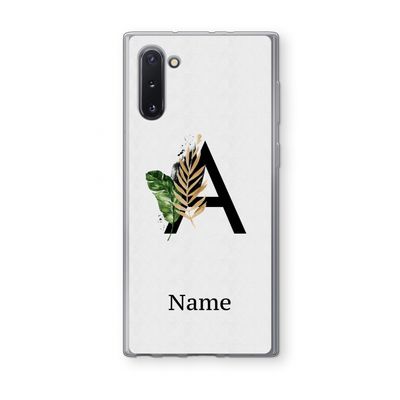 Charcoal Flora: Samsung Galaxy Note 10 Transparant Hoesje