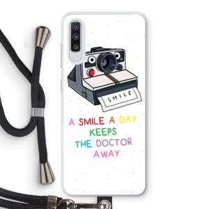 Smile: Samsung Galaxy A70 Transparant Hoesje met koord