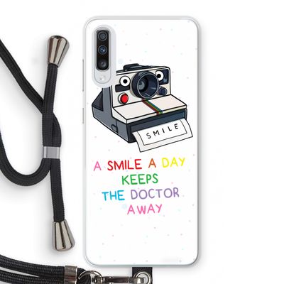 Smile: Samsung Galaxy A70 Transparant Hoesje met koord