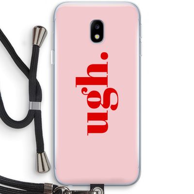 Ugh: Samsung Galaxy J3 (2017) Transparant Hoesje met koord