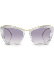 Miu Miu Eyewear lunettes de soleil à monture papillon - Blanc