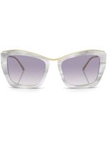 Miu Miu Eyewear lunettes de soleil à monture papillon - Blanc - thumbnail