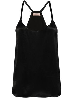 TWINSET haut satiné à design sans manches - Noir
