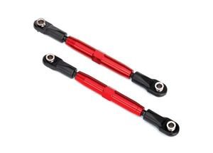 Camber links, rear (TUBES red-anodized aluminium) (TRX-3644R)