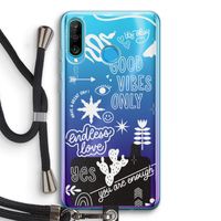 Good vibes: Huawei P30 Lite Transparant Hoesje met koord