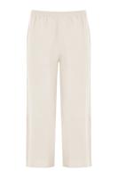 Yoek Lange wijde broek linnen | Beige | Maat 42/44