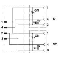 Phoenix Contact 1671438 Sensor/actuator aansluitkabel Aantal polen (sensoren): 3 1.50 m 1 stuk(s) Piece