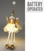 Kerstpop Engel met LED Zittend 60cm Goud Kerstpop Engel met LED Zittend 60cm Goud