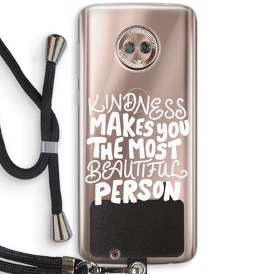 The prettiest: Motorola Moto G6 Transparant Hoesje met koord