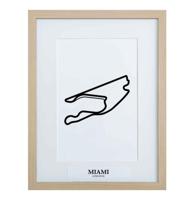 Formule 1 Circuit Miami 3D Print - Hout Formule 1 Circuit Miami 3D Print - Hout