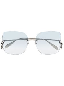 Alexander McQueen Eyewear lunettes de soleil à monture carrée - Argent