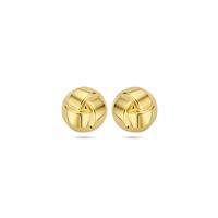 Elegante 14k Geelgouden Oorknoppen - Diameter 17mm