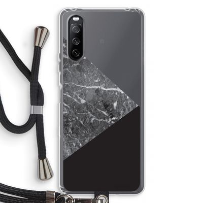 Combinatie marmer: Sony Sony Xperia 10 III Transparant Hoesje met koord