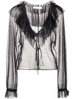 Philosophy Di Lorenzo Serafini polka dot embroidered blouse - Noir