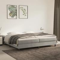 Boxspring bed 200x200 cm fluweel lichtgrijs