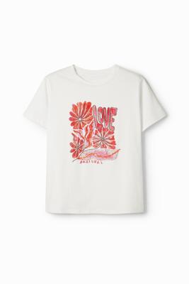 Basic T-shirt Love - WHITE - L