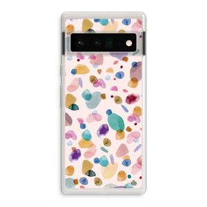Terrazzo Memphis Pink: Google Pixel 6 Pro Transparant Hoesje