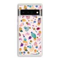 Terrazzo Memphis Pink: Google Pixel 6 Pro Transparant Hoesje