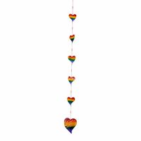 Hangende Decoratie Streng met Harten Regenboogkleuren (103 x 10 x 1 cm) - thumbnail