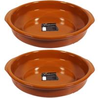 Tapas ovenschaal/serveerschaal Alicante - Set van 3x stuks - groot - met handvatten - 40 cm