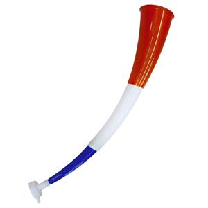 Supporters blaastoeter Nederlandse vlag kleuren - rood/wit/blauw - kunststof - 56 cm   -