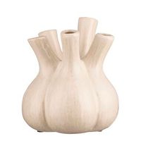 Vaas Tulp - offwhite - keramiek - 20x17x17 cm - Leen Bakker