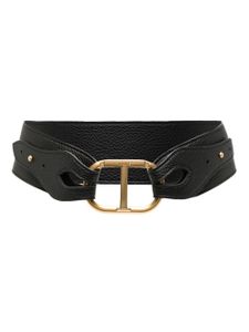 TWINSET ceinture en cuir artificiel à boucle logo - Noir