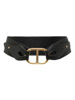 TWINSET ceinture en cuir artificiel à boucle logo - Noir