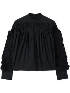 Jil Sander sweat à détails de volants - Noir