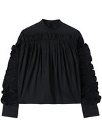 Jil Sander sweat à détails de volants - Noir