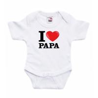 I love Papa tekst - rompertje baby - wit - kraamcadeau