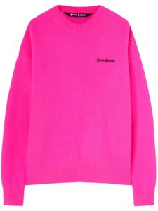 Palm Angels logo-embroidered wool-blend jumper - Rose