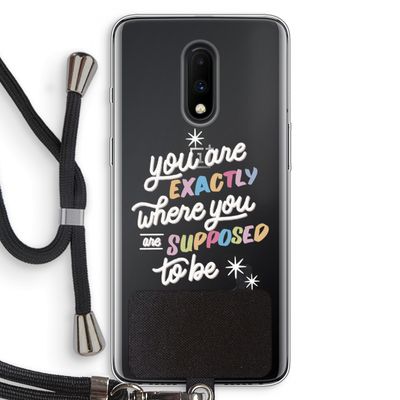 Right Place: OnePlus 7 Transparant Hoesje met koord