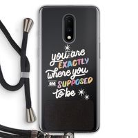 Right Place: OnePlus 7 Transparant Hoesje met koord