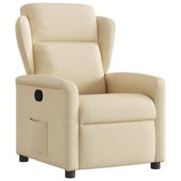 Fauteuil verstelbaar stof crmekleurig