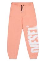 Diesel Kids pantalon de jogging à logo effet aquarelle - Rose - thumbnail