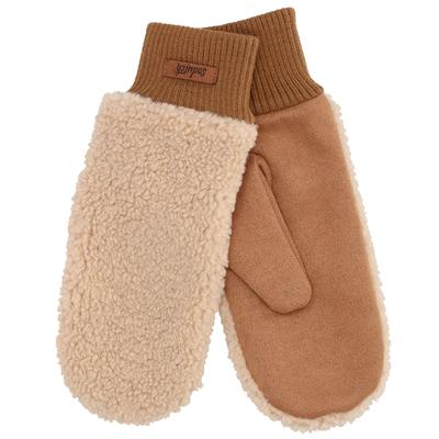 So Dutch Dames Fluffy Teddy Wanten Cognac