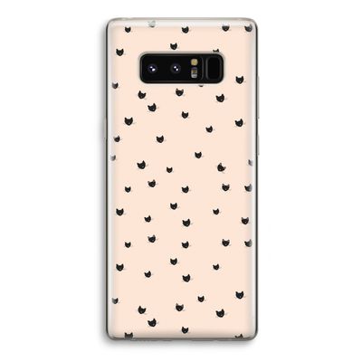 Kleine kattenkopjes: Samsung Galaxy Note 8 Transparant Hoesje