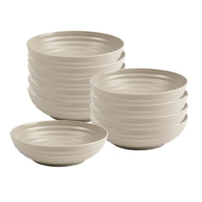 Plasticforte Soepkommen - 10x - D19 x H5.5 cm - taupe - kunststof - onbreekbaar - servies