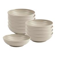 Plasticforte Soepkommen - 10x - D19 x H5.5 cm - taupe - kunststof - onbreekbaar - servies