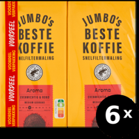 Jumbo&apos;s roodmerk filterkoffie 6 x 2 x 500g