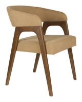 Dutchbone Eetkamerstoel 'Adamello' Essenfineer en stof, kleur Beige