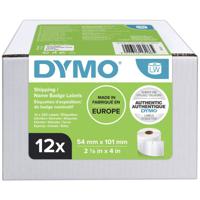 DYMO S0722420 Rol met etiketten 101 x 54 mm Papier Wit 2640 stuk(s) Permanent hechtend Verzendetiketten, Etiketten voor naambordjes